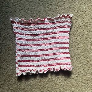 Pink & White Tube Top